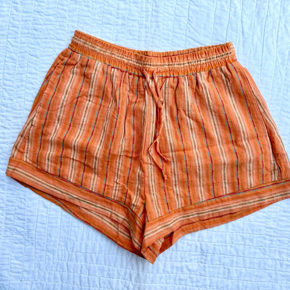 Urban outfitters orange tie shorts size s